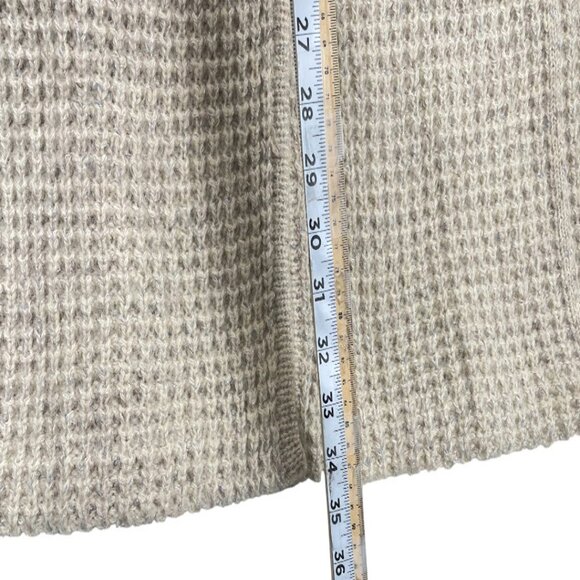 Vintage Long Wool Button Down Coat Jacket Cardigan Cable Knit Women's Medium - Picture 8 of 10